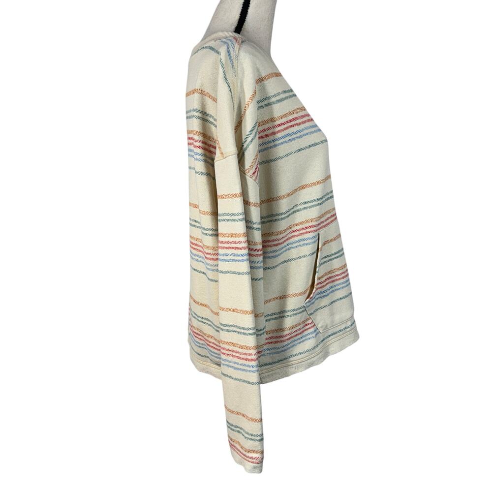PrAna Medium Cozy Up Suncation Top Striped Long Sleeves Stretch Boat Neck Pocket - Picture 3 of 8